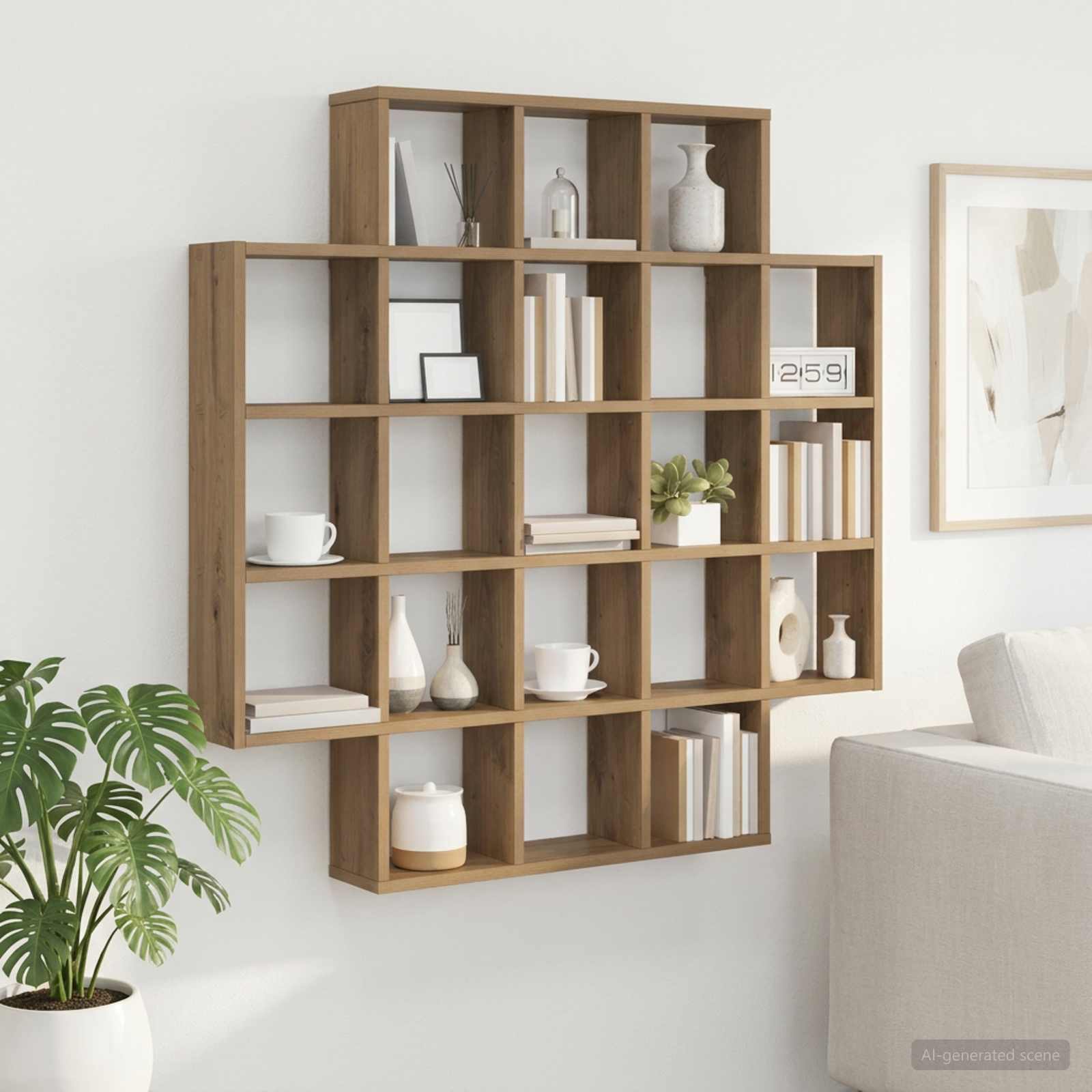 Ράφι Τοίχου Artisan Δρυς 100 x 13 x 100 εκ Επεξεργασμένο Ξύλο