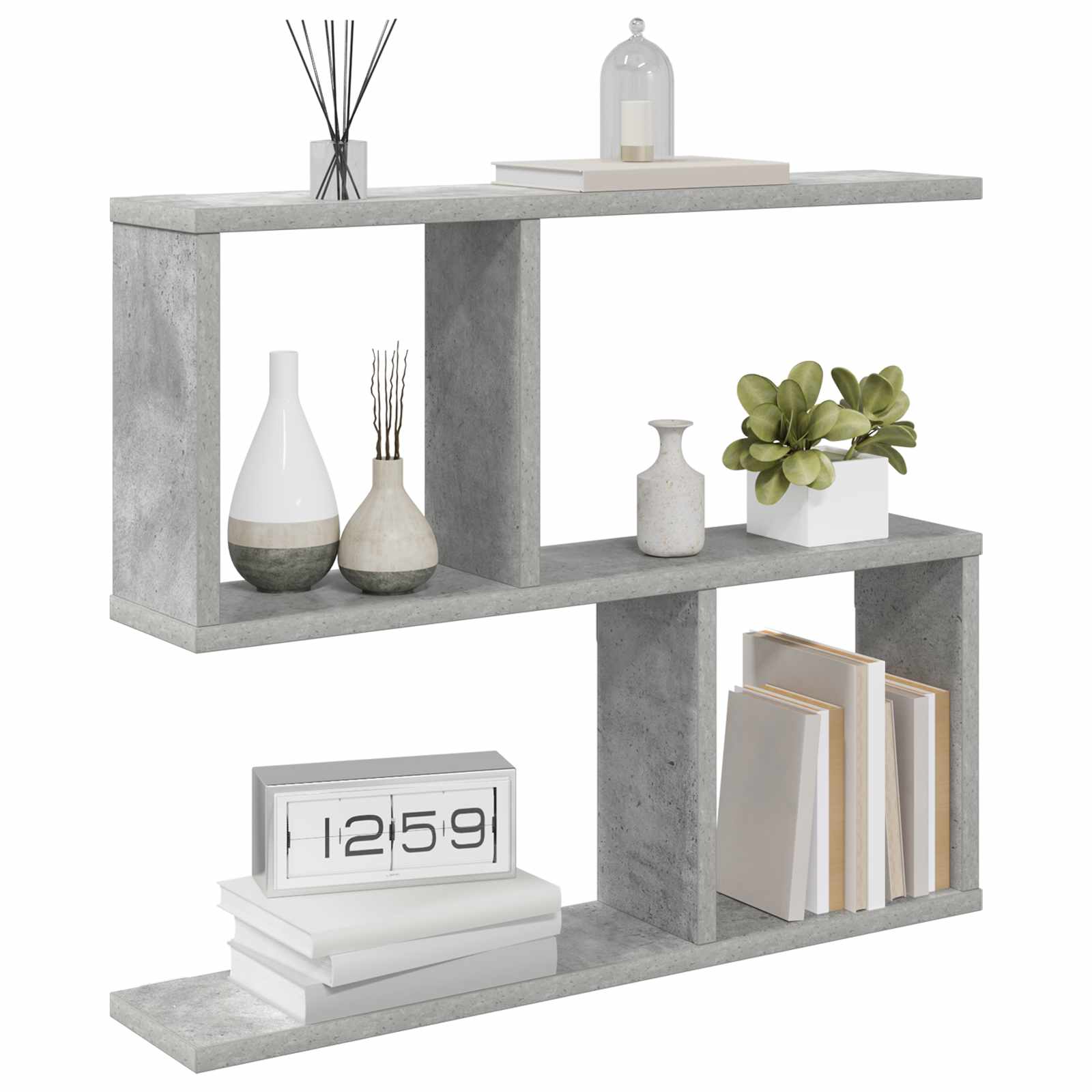 Ράφι Τοίχου Γκρι Σκυροδέματος 60 x 12 x 50,5 εκ - Pakobazaar