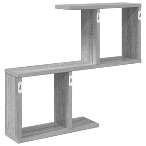 Ράφι Τοίχου Γκρι Sonoma 60 x 12 x 50,5 εκ Επεξεργασμένο Ξύλο - Pakobazaar