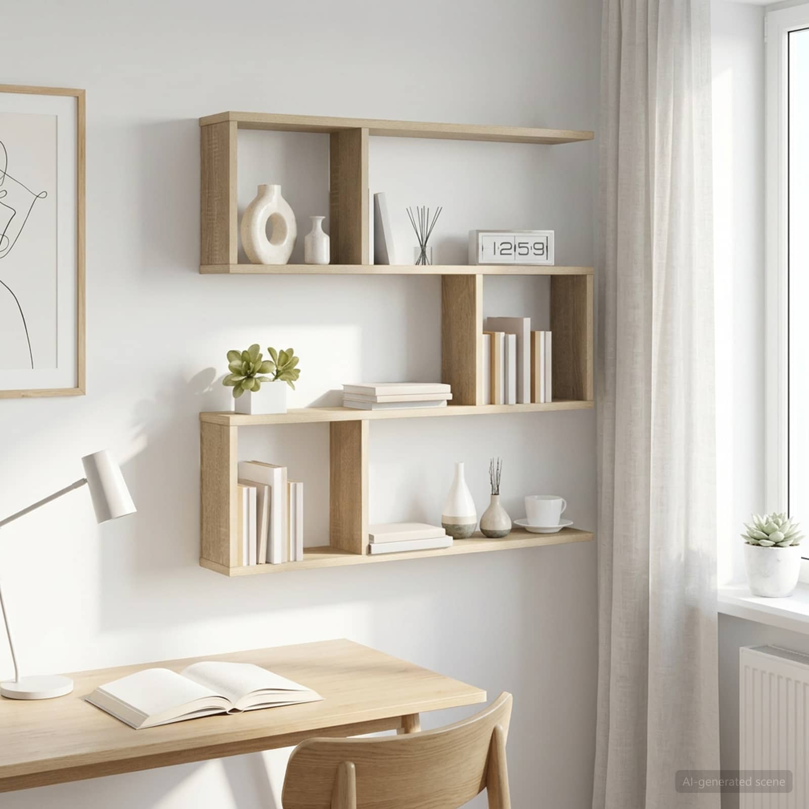 Ράφι Τοίχου Sonoma Δρυς 80 x 12 x 79,5 εκ Επεξεργασμένο Ξύλο