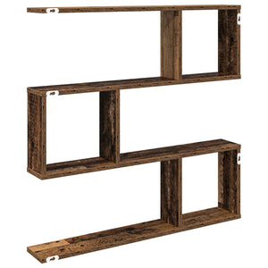 Ράφι Τοίχου Παλαιωμένο ξύλο 80 x 12 x 79,5 εκ - Pakobazaar
