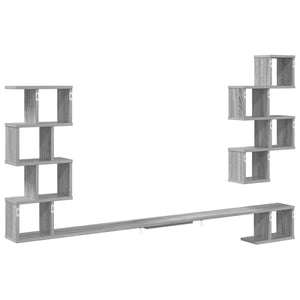 Ράφι Τηλεόρασης Τοίχου Γκρι Sonoma 180 x 15 x 94 εκ - Pakobazaar