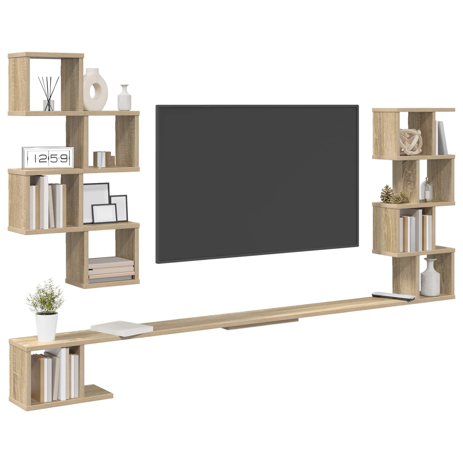 Ράφι Τηλεόρασης Τοίχου Sonoma Δρυς 160 x 15 x 94 εκ