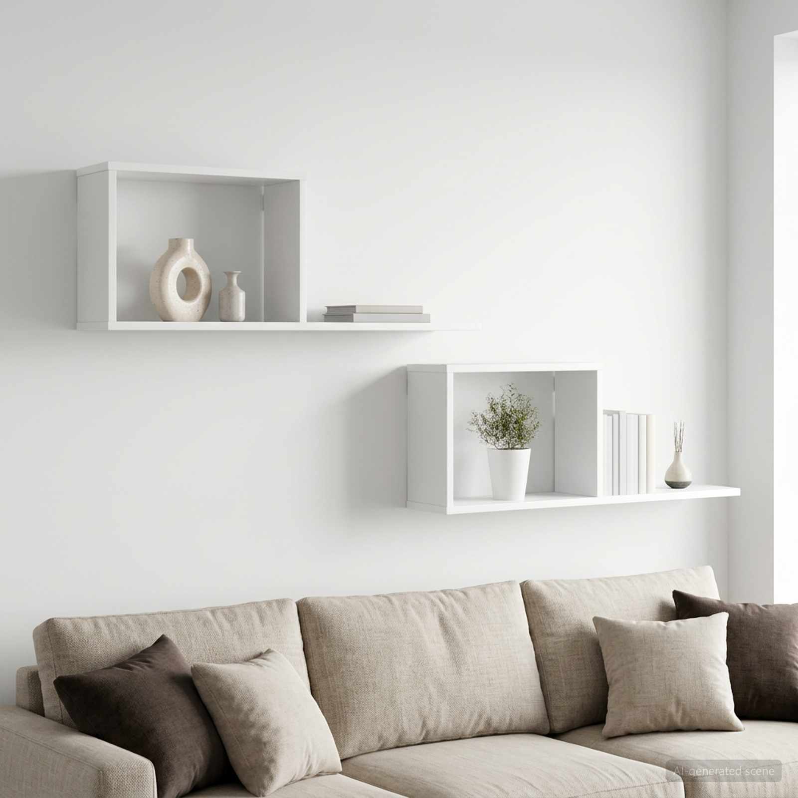 Κρεμαστά ράφια 2 pcs Λευκό 80 x 15 x 30 εκ Επεξεργασμένο Ξύλο - Pakobazaar