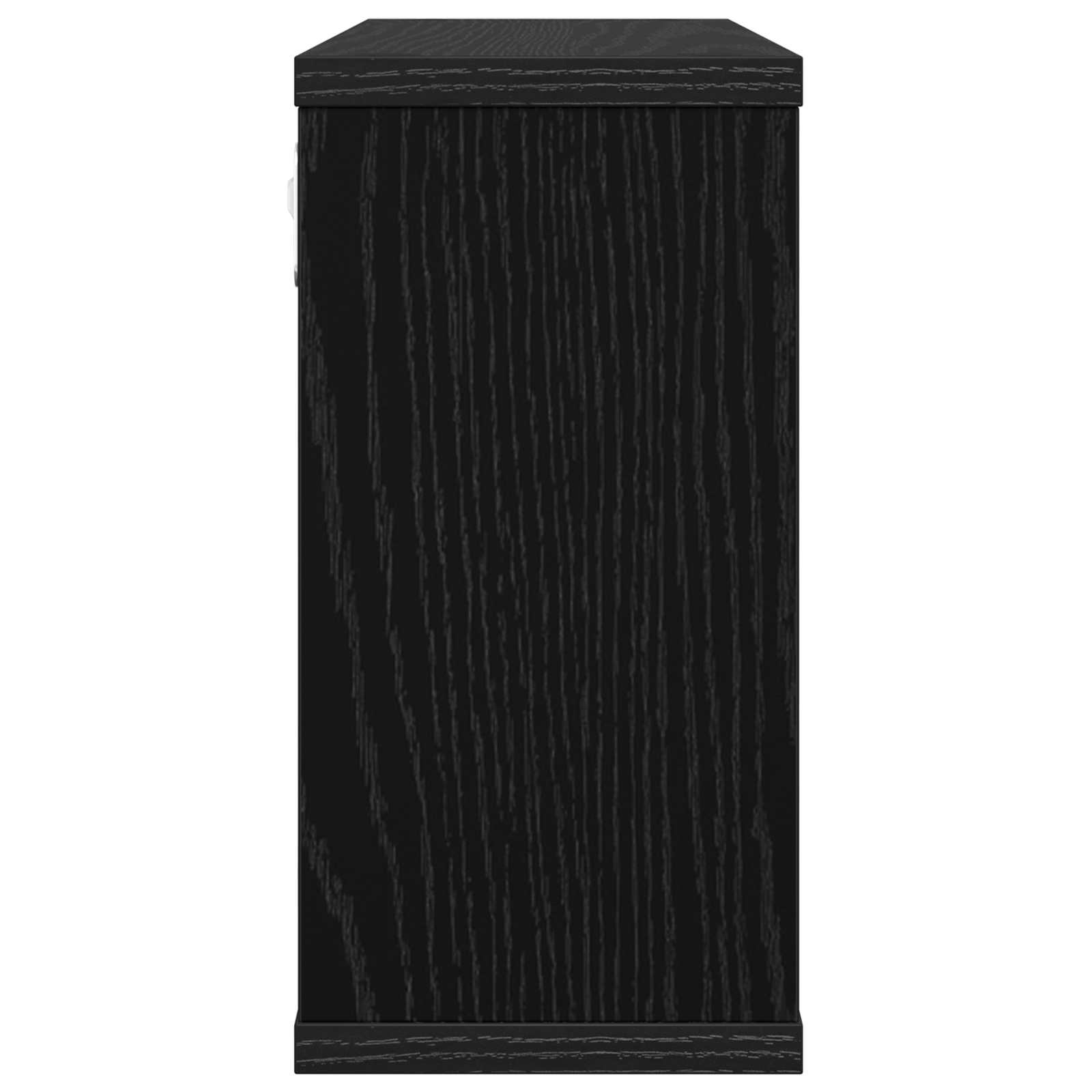 Κρεμαστά ράφια 2 τμχ. Μαύρη Δρυς 80 x 15 x 30 εκ - Pakobazaar