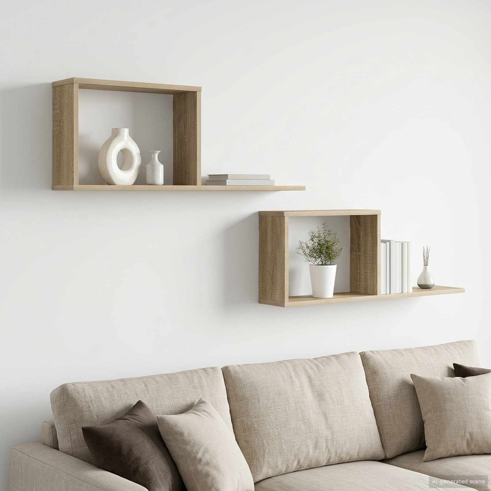 Κρεμαστά ράφια 2 pcs Sonoma Δρυς 80 x 15 x 30 εκ