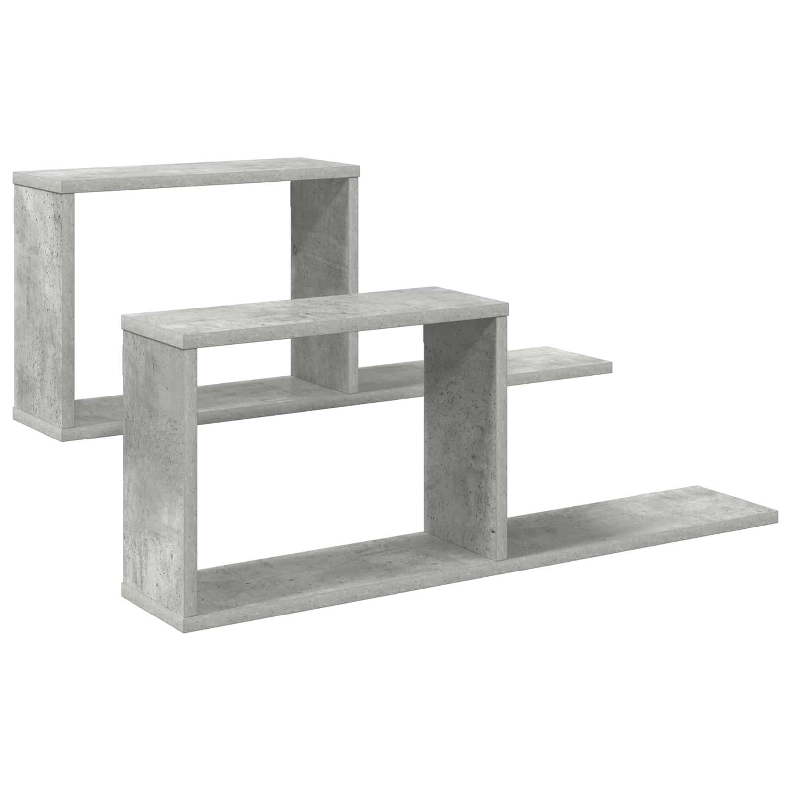 Κρεμαστά ράφια 2 pcs Γκρι Σκυροδέματος 80 x 15 x 30 εκ