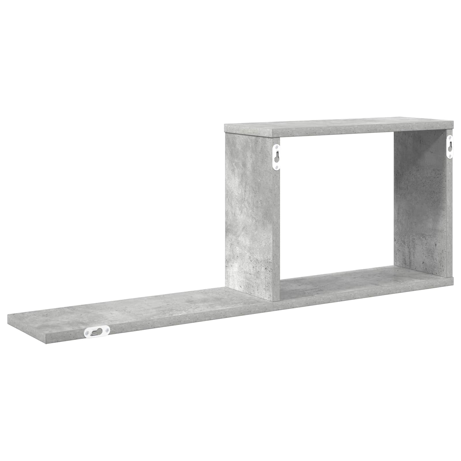 Κρεμαστά ράφια 2 pcs Γκρι Σκυροδέματος 80 x 15 x 30 εκ