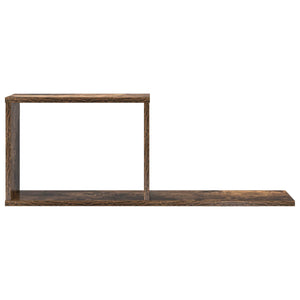 Κρεμαστά ράφια 2 pcs Καπνισμένο Ξύλο Δρυός 80 x 15 x 30 εκ - Pakobazaar