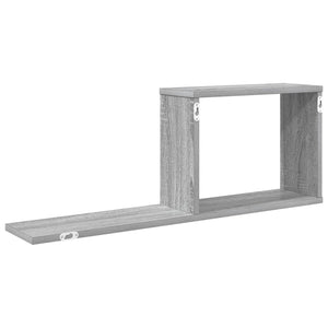 Κρεμαστά ράφια Γκρι Sonoma 80 x 15 x 30 εκ Επεξεργασμένο Ξύλο - Pakobazaar