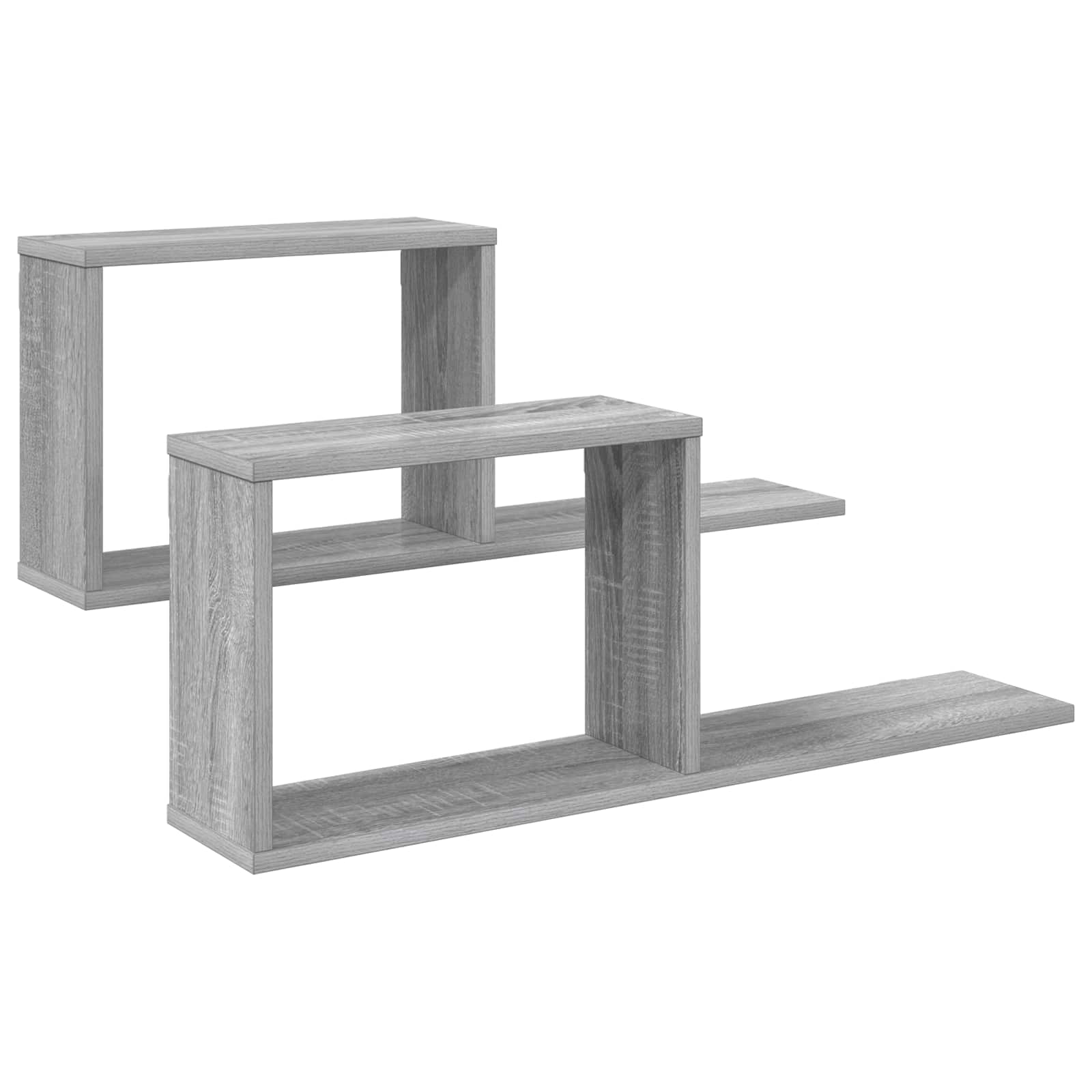 Κρεμαστά ράφια 2 pcs Γκρι Sonoma 80 x 15 x 30 εκ