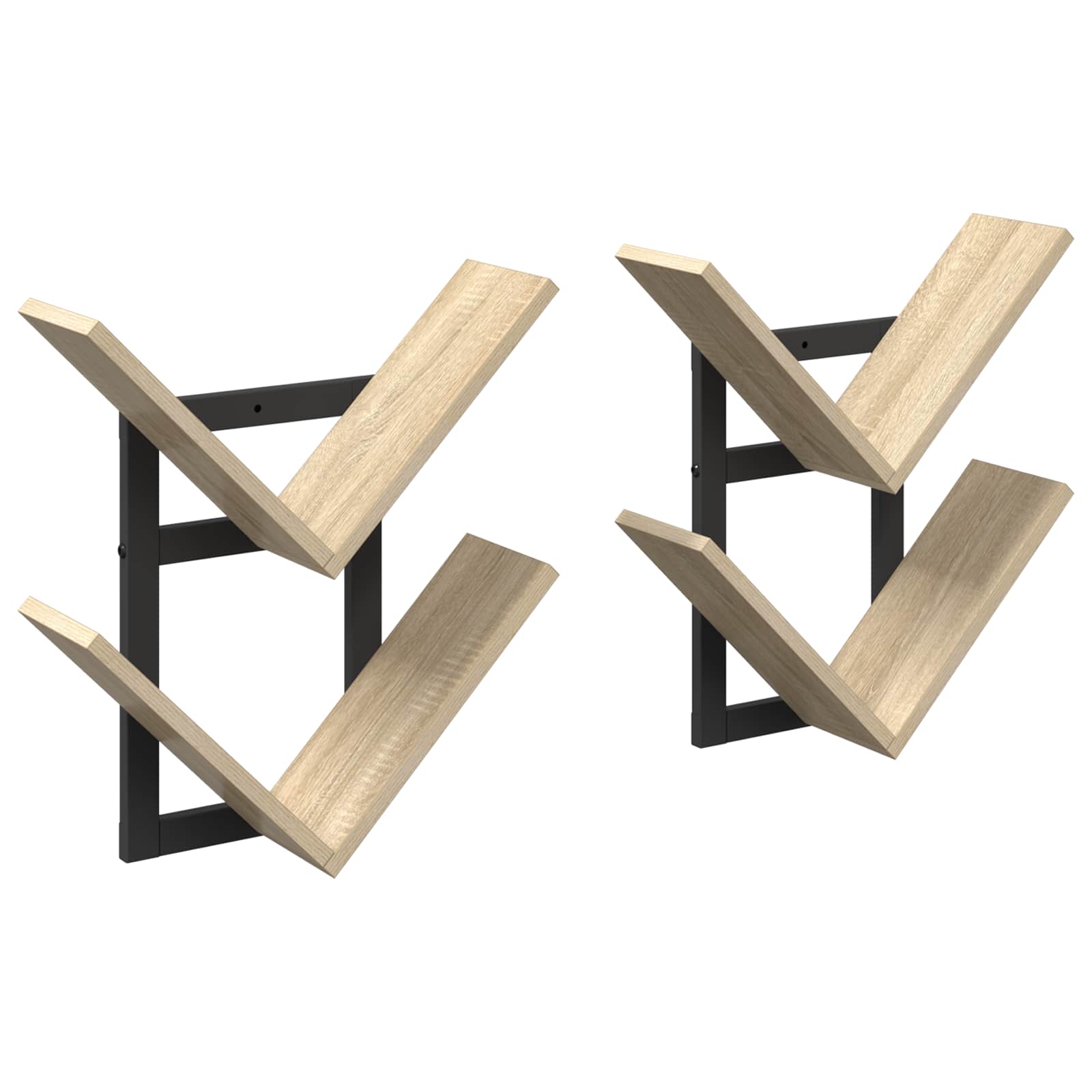 Ράφι Τοίχου 2 pcs Sonoma Δρυς 43 x 15 x 47 εκ