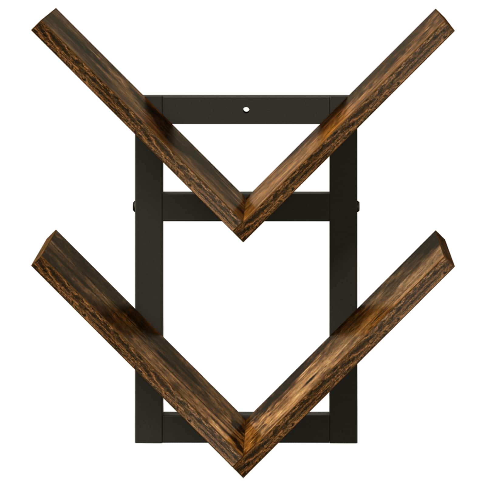 Ράφι Τοίχου 2 pcs Καπνισμένο Ξύλο Δρυός 43 x 15 x 47 εκ