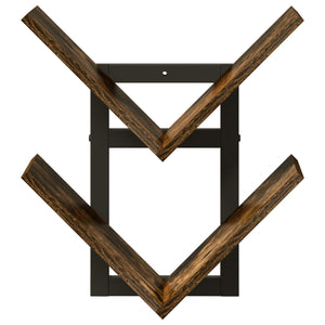 Ράφι Τοίχου 2 pcs Καπνισμένο Ξύλο Δρυός 43 x 15 x 47 εκ - Pakobazaar