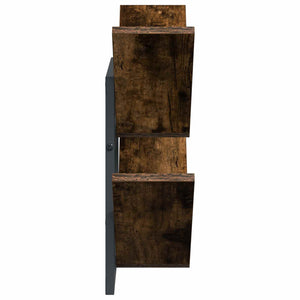 Ράφι Τοίχου 2 pcs Καπνισμένο Ξύλο Δρυός 43 x 15 x 47 εκ - Pakobazaar