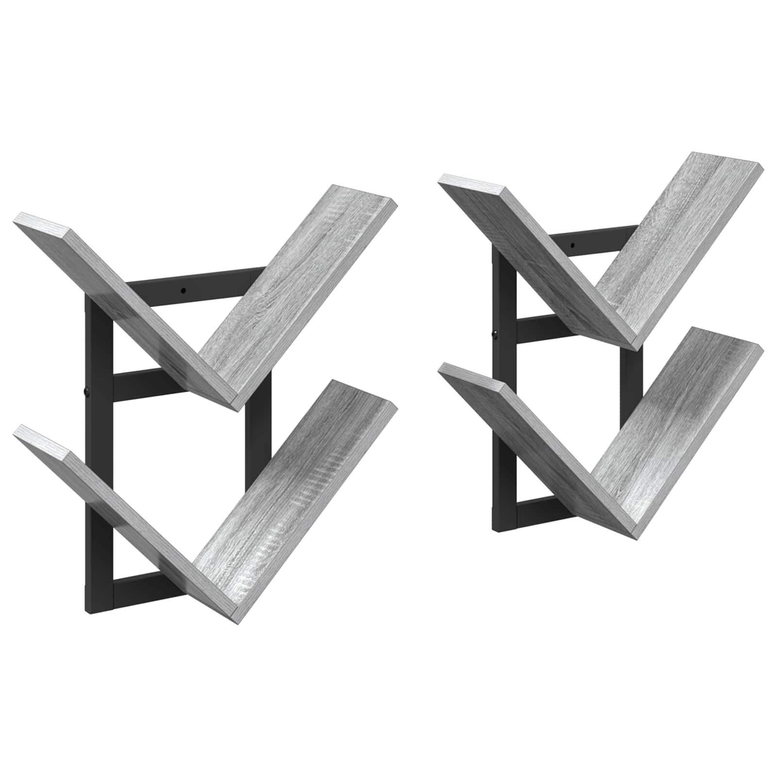 Ράφι Τοίχου 2 pcs Γκρι Sonoma 43 x 15 x 47 εκ