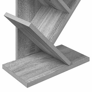 Βιβλιοθήκη Δέντρου 6-Επίπεδων 30 x 18 x 100 εκ Γκρι Sonoma - Pakobazaar