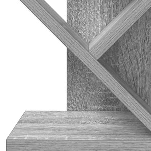Βιβλιοθήκη Δέντρου 6-Επίπεδων 30 x 18 x 100 εκ Γκρι Sonoma - Pakobazaar