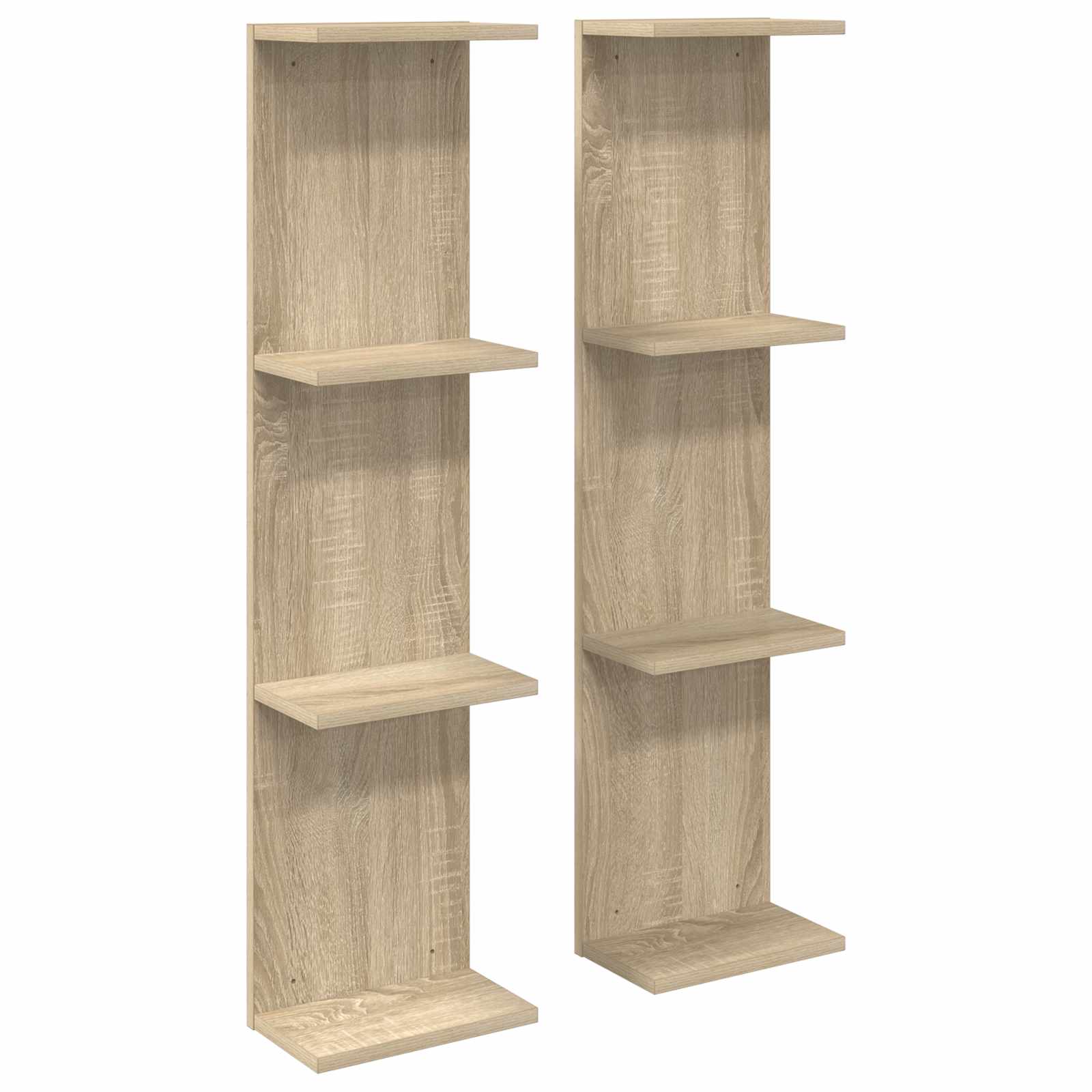 Ράφι Τοίχου 2 pcs Sonoma Δρυς 25 x 15 x 100 εκ