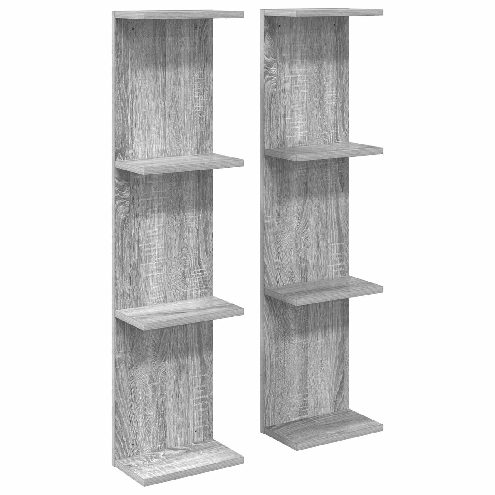 Ράφι Τοίχου 2 pcs Γκρι Sonoma 25 x 15 x 100 εκ - Pakobazaar