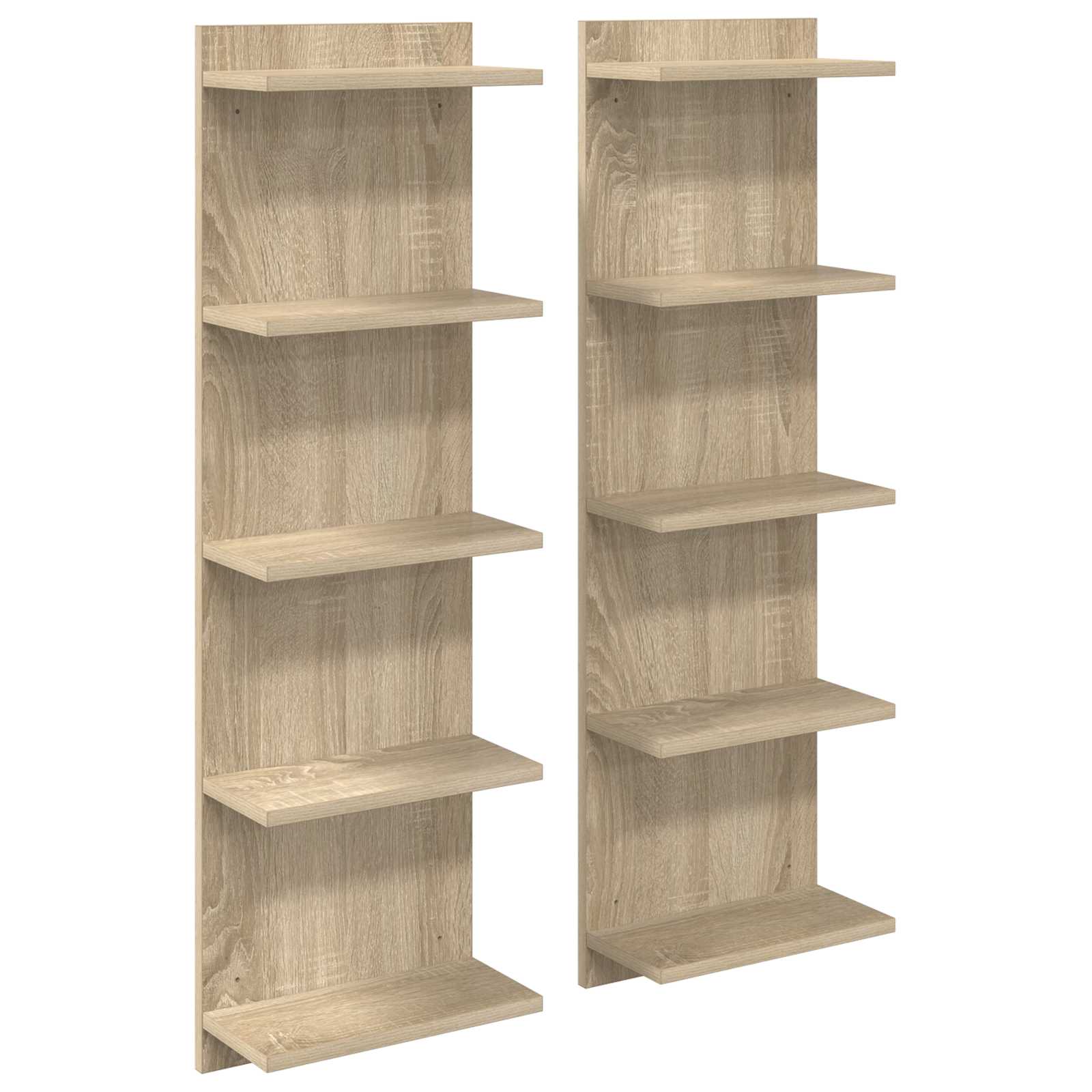 Ράφι Τοίχου 2 pcs Sonoma Δρυς 30 x 15 x 100 εκ