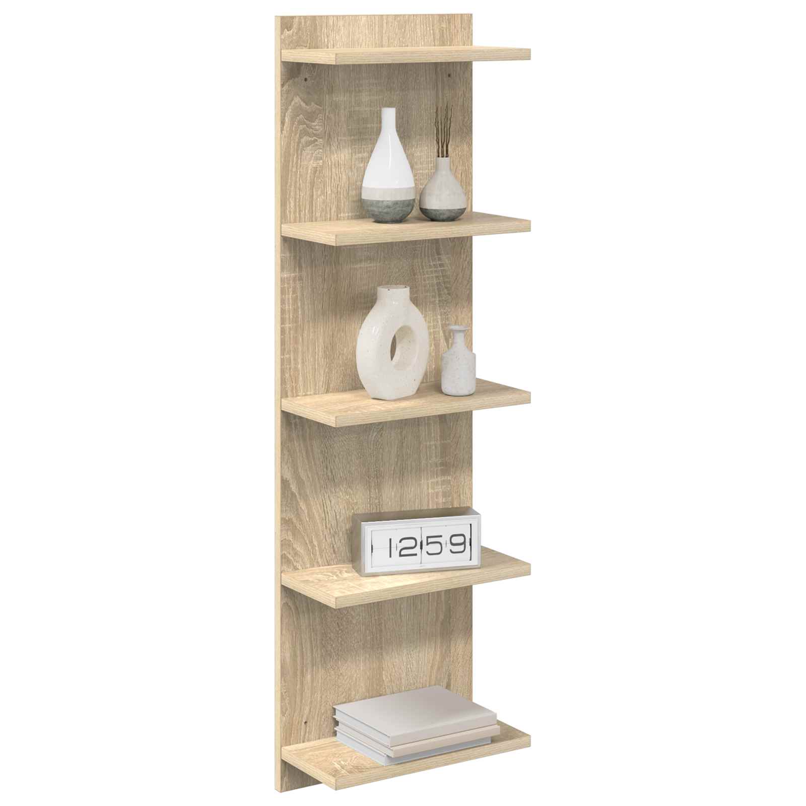 Ράφι Τοίχου 2 pcs Sonoma Δρυς 30 x 15 x 100 εκ