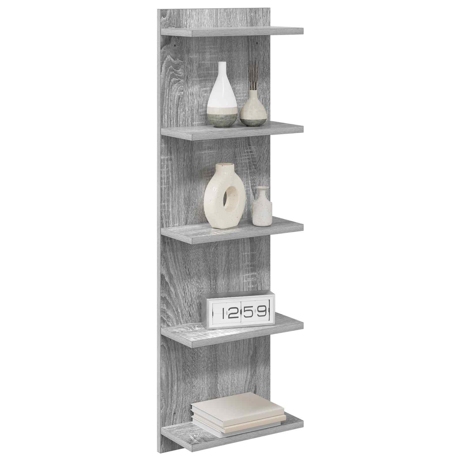 Ράφι Τοίχου 2 pcs Γκρι Sonoma 30 x 15 x 100 εκ