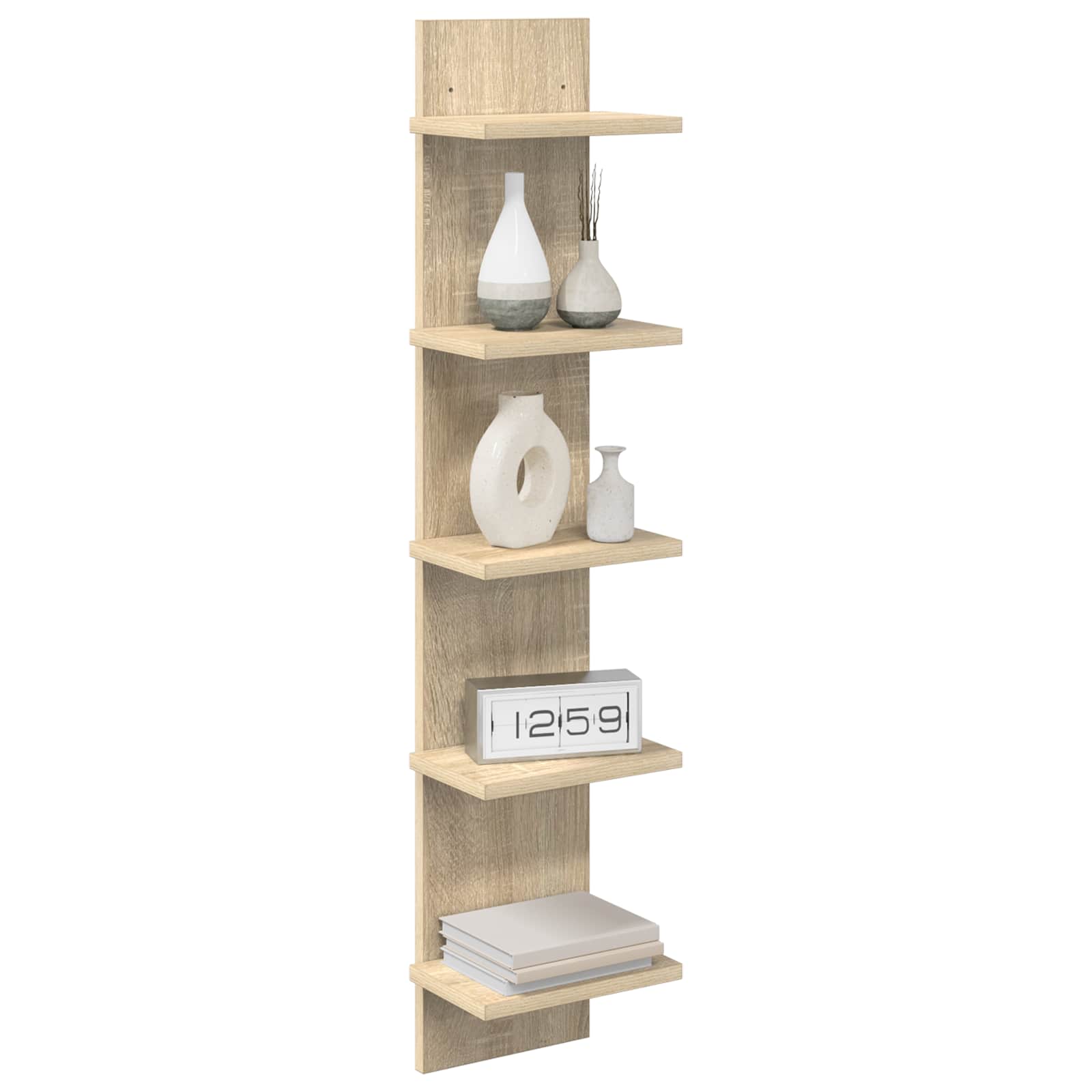 Ράφι Τοίχου 2 τμχ. Sonoma Δρυς 22 x 15 x 100 εκ - Pakobazaar