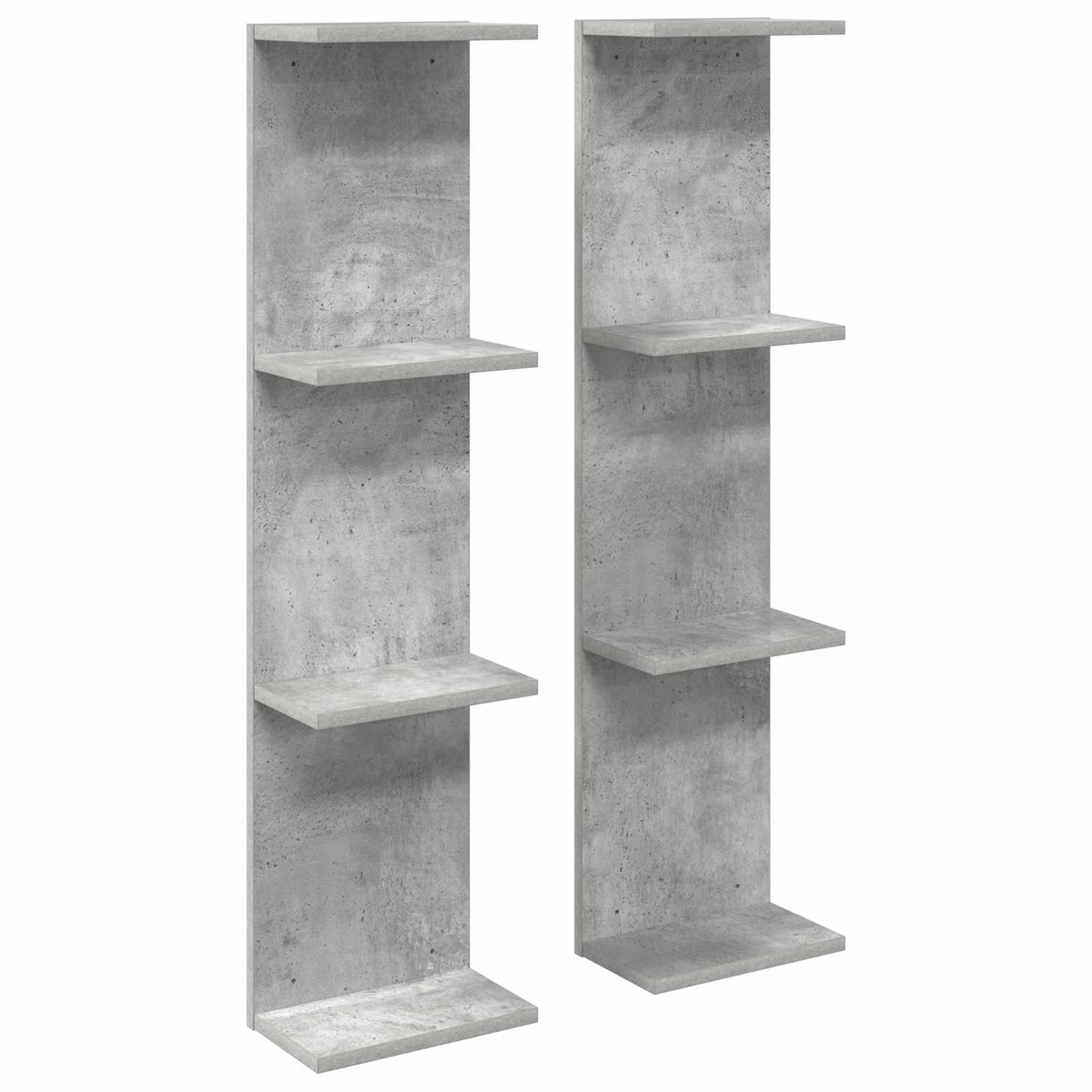 Ράφι Τοίχου 2 pcs Γκρι Σκυροδέματος 22 x 15 x 100 εκ