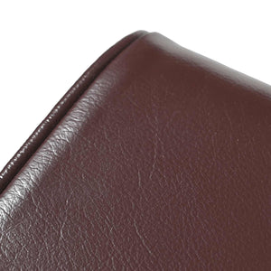παγκάκι 40 x 30 x 45 cm Αληθινό Δέρμα Σκούρο Καφέ - Pakobazaar