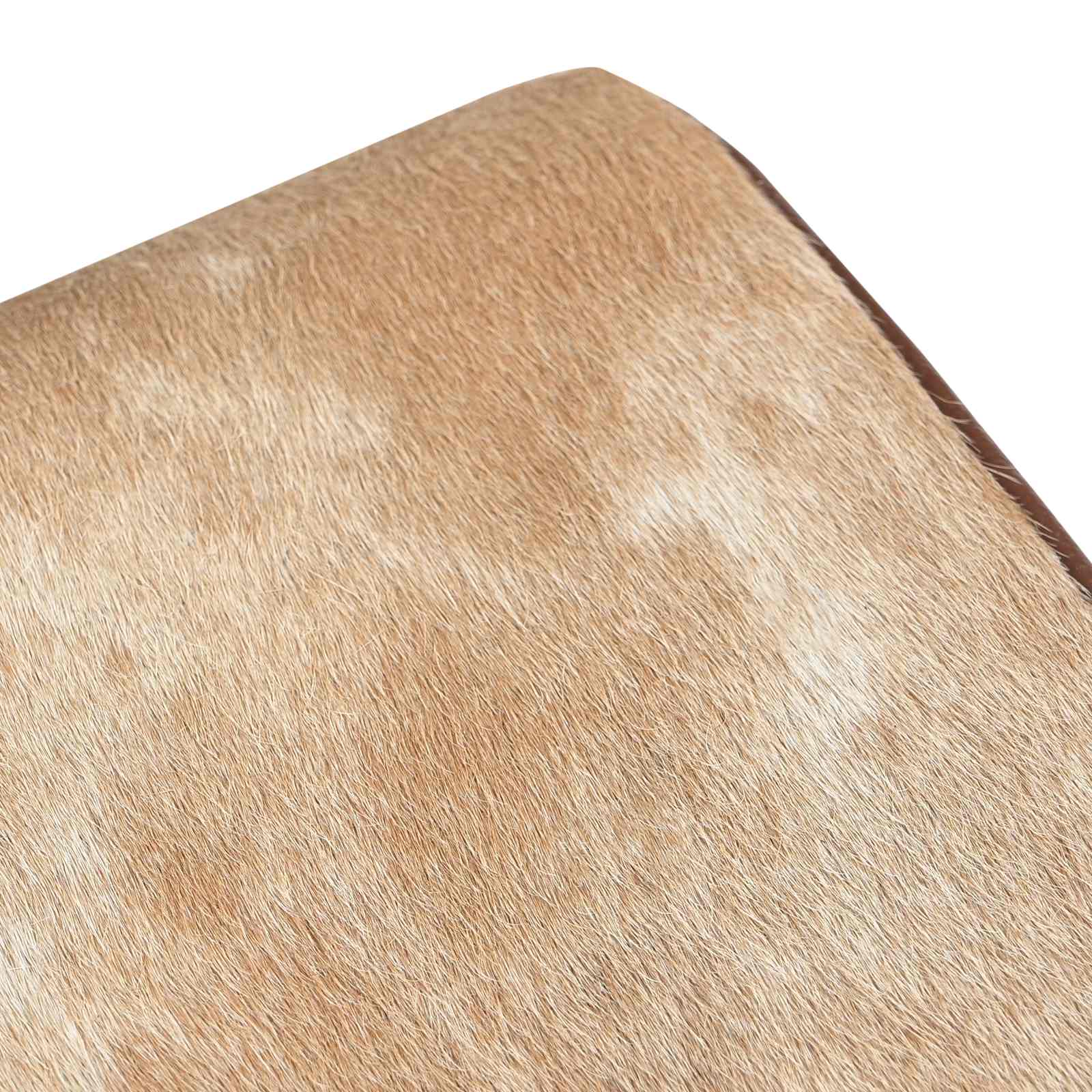 παγκάκι 40 x 30 x 45 cm Αληθινό Δέρμα Καφέ και Λευκό - Pakobazaar