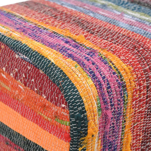 παγκάκι 40 x 30 x 45 cm Αληθινό Δέρμα Πολύχρωμο - Pakobazaar