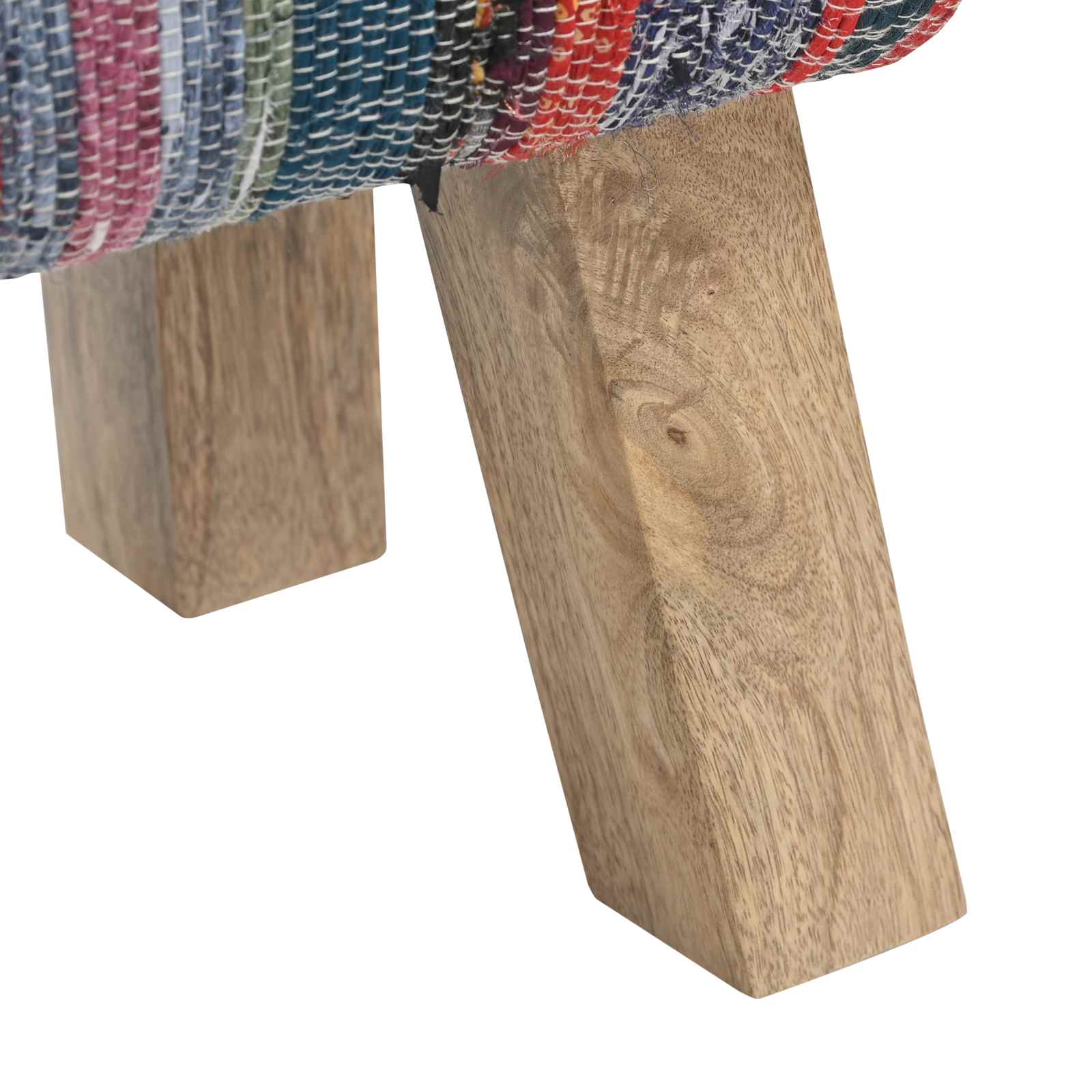 παγκάκι 40 x 30 x 45 cm Αληθινό Δέρμα Πολύχρωμο - Pakobazaar
