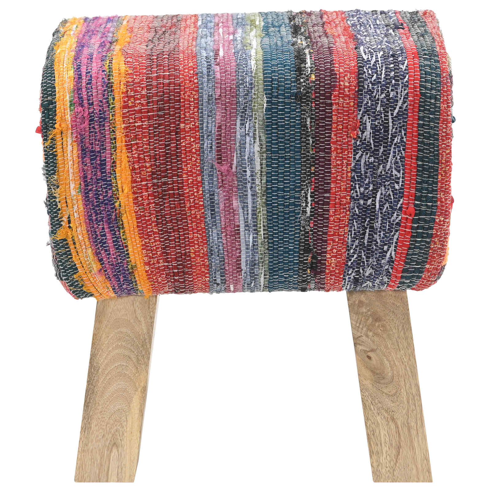 παγκάκι 40 x 30 x 45 cm Αληθινό Δέρμα Πολύχρωμο - Pakobazaar
