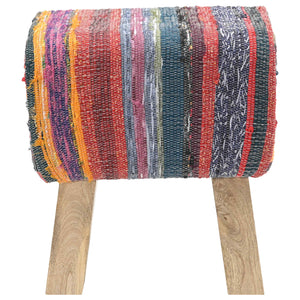 παγκάκι 40 x 30 x 45 cm Αληθινό Δέρμα Πολύχρωμο - Pakobazaar