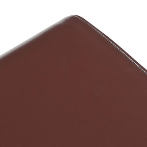παγκάκι 60 x 30 x 45 cm Αληθινό Δέρμα Σκούρο Καφέ - Pakobazaar