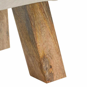 παγκάκι 60 x 30 x 45 cm Αληθινό Δέρμα Καφέ και Λευκό - Pakobazaar