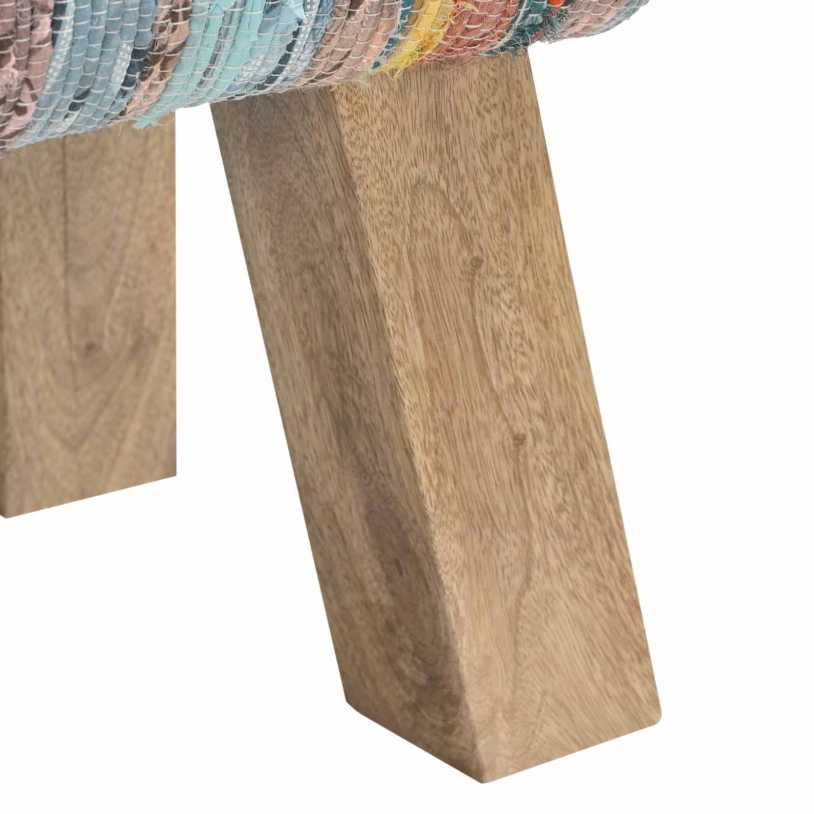 παγκάκι 60 x 30 x 45 cm Αληθινό Δέρμα Πολύχρωμο - Pakobazaar