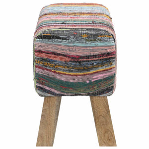 παγκάκι 60 x 30 x 45 cm Αληθινό Δέρμα Πολύχρωμο - Pakobazaar