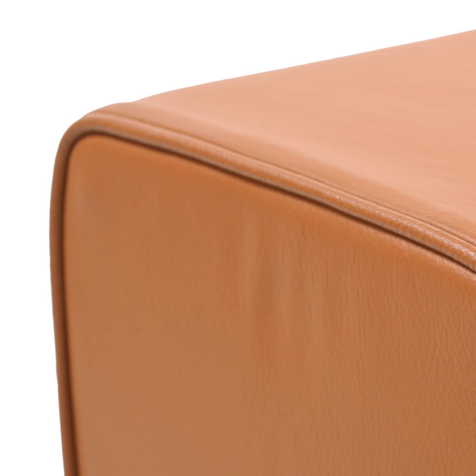 παγκάκι 110 x 30 x 45 εκ. Αληθινό Δέρμα Καφέ