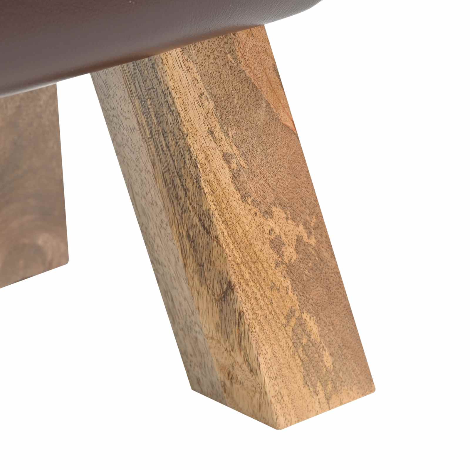 παγκάκι 110 x 30 x 45 εκ. Αληθινό Δέρμα Σκούρο Καφέ - Pakobazaar