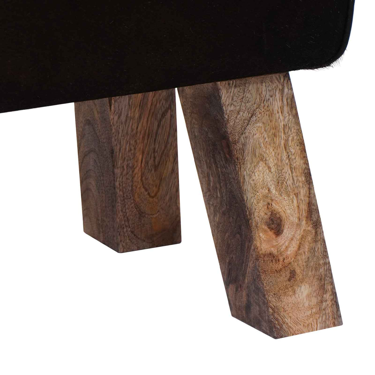 παγκάκι 110 x 30 x 45 εκ. Αληθινό Δέρμα Μαύρο και Λευκό - Pakobazaar