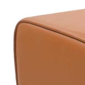 παγκάκι Καφέ 110 x 30 x 45 εκ. Αληθινό Δέρμα - Pakobazaar