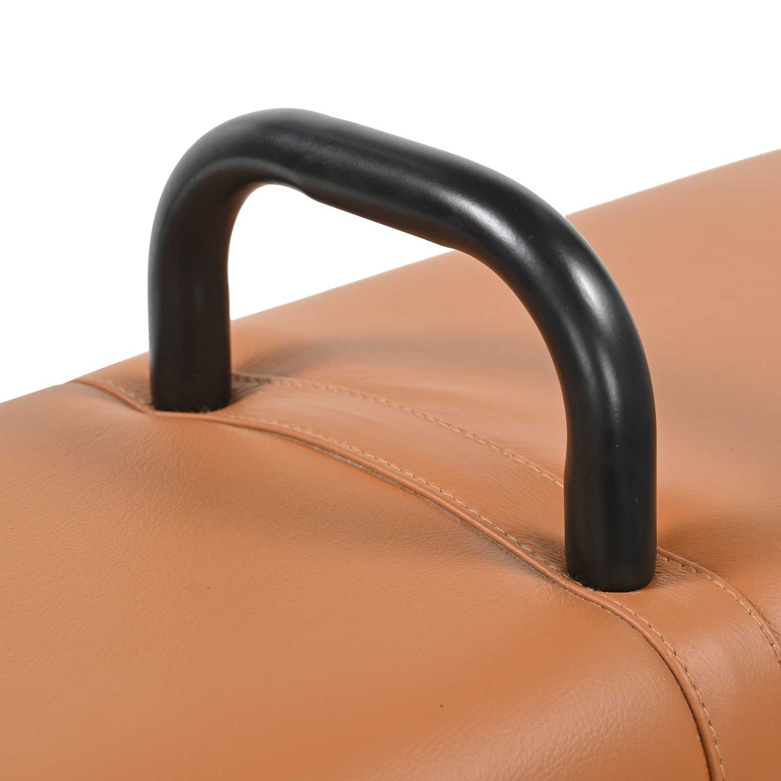 παγκάκι Καφέ 110 x 30 x 45 εκ. Αληθινό Δέρμα - Pakobazaar