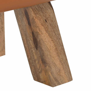 παγκάκι Καφέ 110 x 30 x 45 εκ. Αληθινό Δέρμα - Pakobazaar
