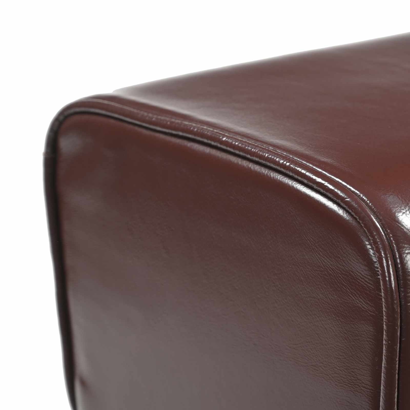 παγκάκι Σκούρο Καφέ 110 x 30 x 45 εκ. Αληθινό Δέρμα - Pakobazaar