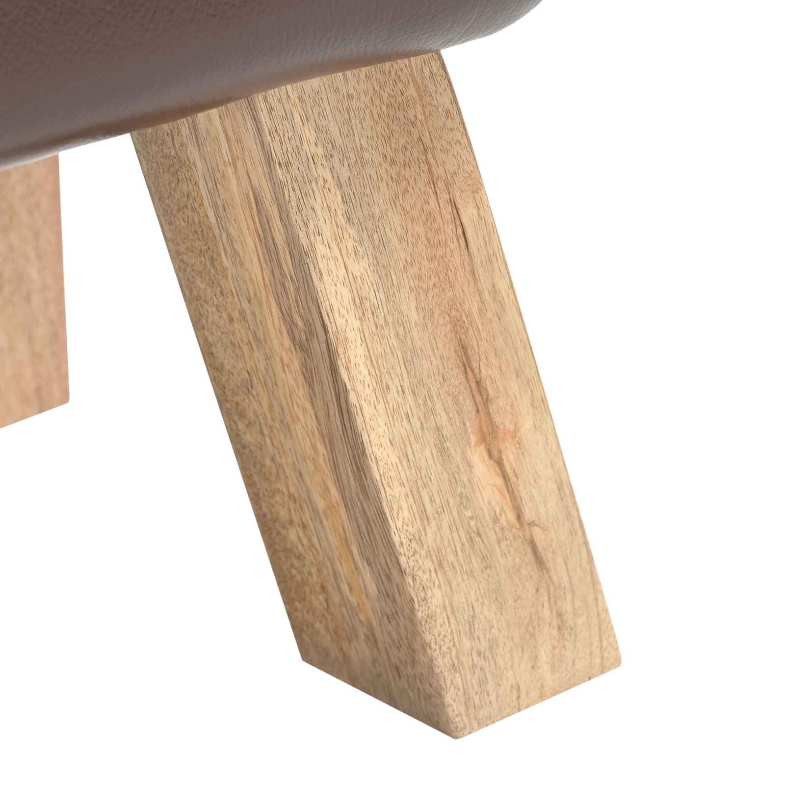 παγκάκι Σκούρο Καφέ 110 x 30 x 45 εκ. Αληθινό Δέρμα - Pakobazaar