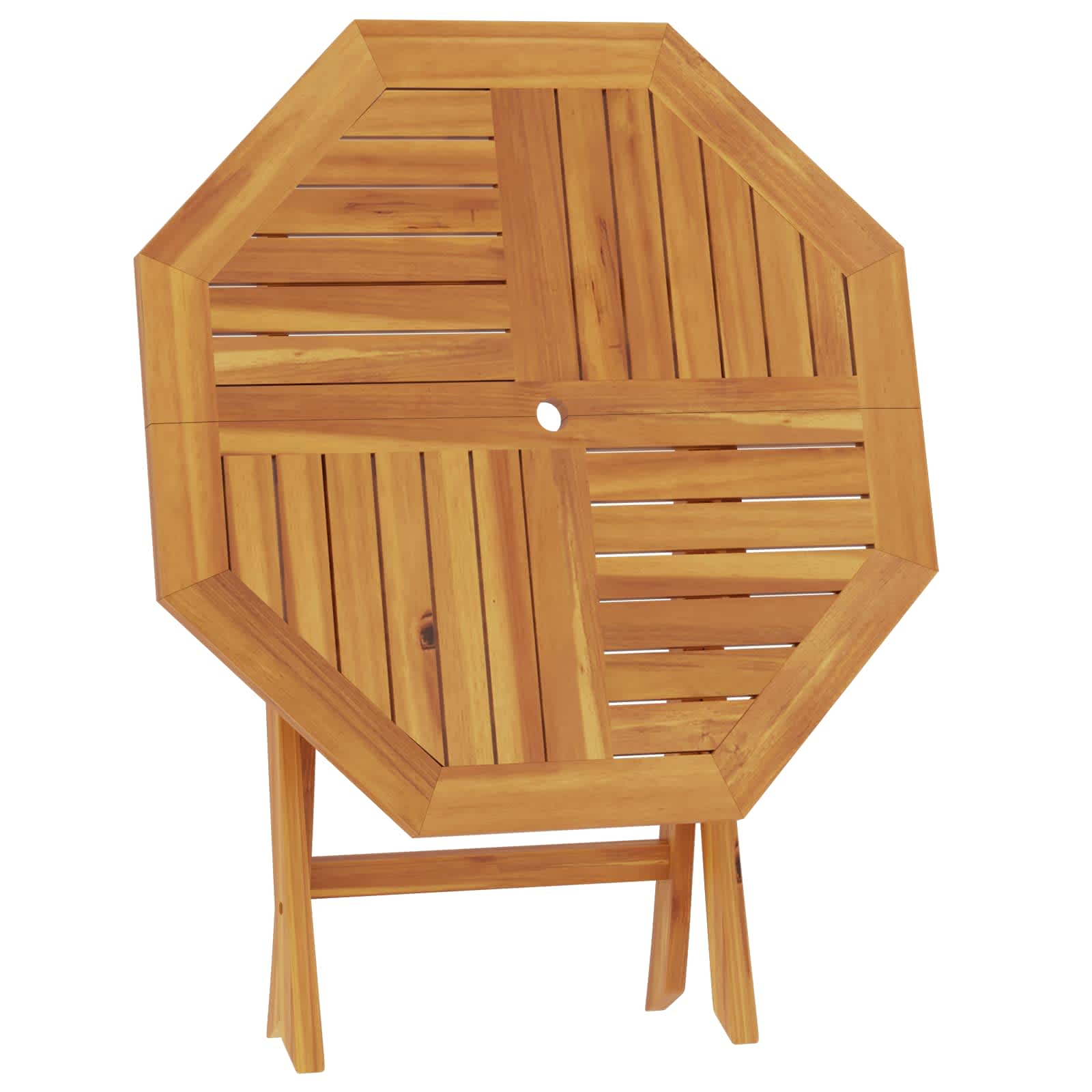 Αναδιπλούμενο Τραπέζι Κήπου Φυσικό 90 x 90 x 75 cm