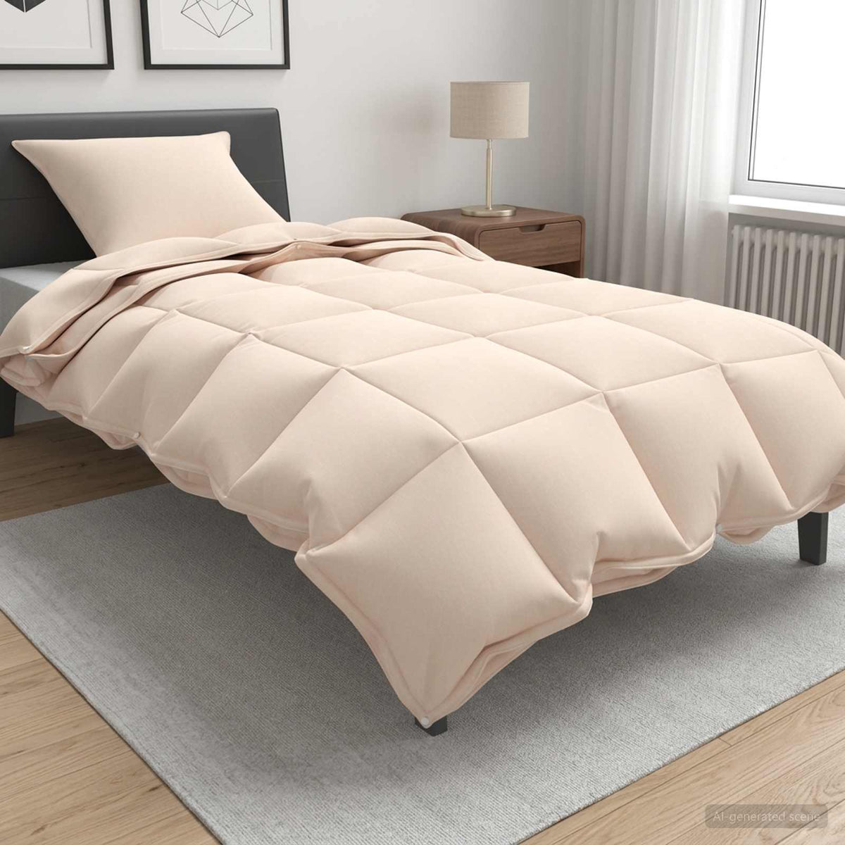 Σετ Παπλωμάτων Μπεζ 137 x 200 cm Βαμβάκι, Καπόκ, Πολυεστέρας