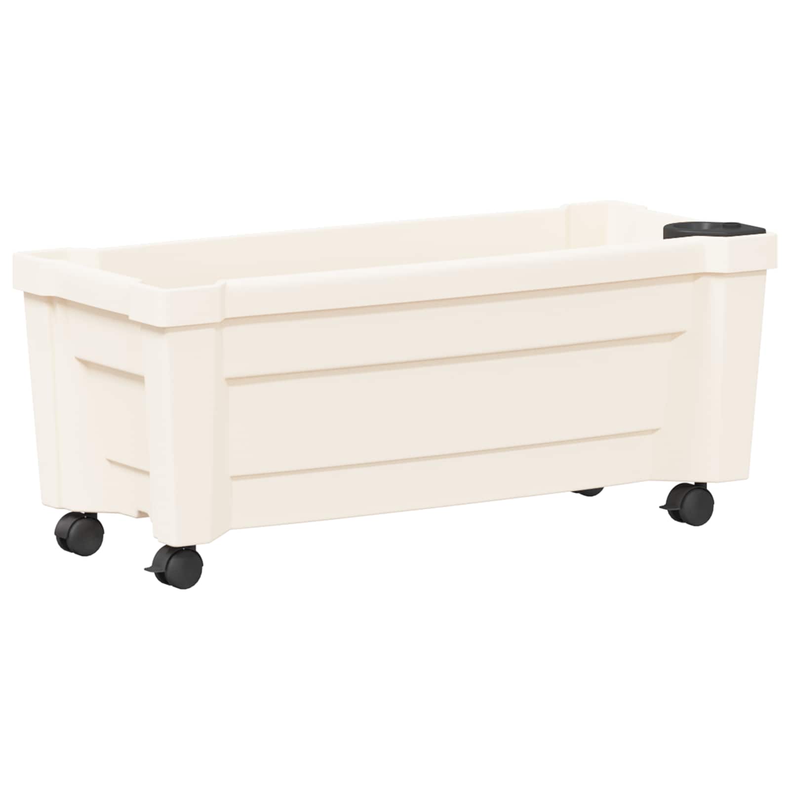 Γλάστρα Calypso με Ρόδες Λευκό 79 x 35 x 33 εκ PP - Pakobazaar